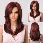 Pruik lang steil haar henna roodmix model Krista, Verzenden, Nieuw