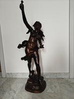 Bronzen beeld van vrouw met fakkel van Hipolyte Moreau, Ophalen