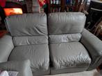 Canapé cuir gris clair, 3 et 2 places relax électrique, Maison & Meubles, Enlèvement, Cuir
