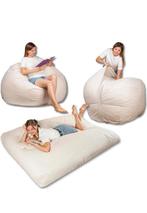 Poef om te bouwen tot een NIEUW matras, Ophalen of Verzenden, Nieuw, Beige, Zitzak