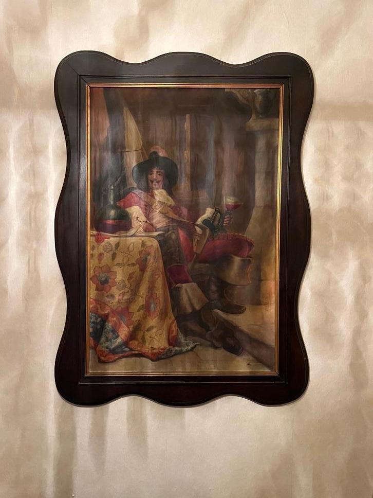 Schilderij van D’Artagnan, Antiek en Kunst, Kunst | Schilderijen | Klassiek, Ophalen