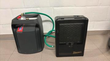 Tentverwarmer met gasfles beschikbaar voor biedingen
