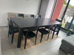 Houten eettafel met 8 stoelen Dietiker Soma, Ophalen, Zo goed als nieuw