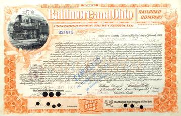 Baltimore and Ohio Railroad Company 1901 beschikbaar voor biedingen