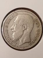 Zilverstuk 1 frank leopold 2 smalle baard 1887 vlaams L W, Timbres & Monnaies, Monnaies | Belgique, Argent, Envoi, Monnaie en vrac