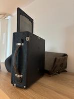 Antieke vouwcamera (1900–1930) met originele balg en doek, Audio, Tv en Foto, Fotocamera's Analoog, Ophalen of Verzenden, Gebruikt