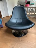 Fauteuil IKEA pivotant en cuir noir, Moins de 75 cm, Vintage, Comme neuf, Enlèvement