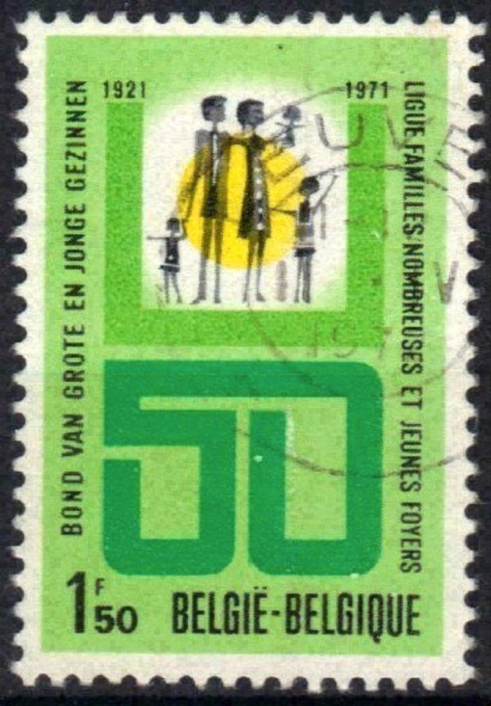 Belgie 1971 - Yvert/OBP 1601 - Grote en Jonge gezinnen (ST), Postzegels en Munten, Postzegels | Europa | België, Gestempeld, Verzenden