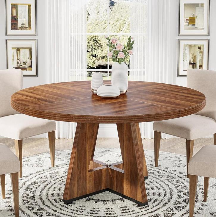 Nieuwe ronde eettafel 120cm - in doos!, Huis en Inrichting, Tafels | Eettafels, Nieuw, 50 tot 100 cm, Vier personen, Rond, Ophalen of Verzenden