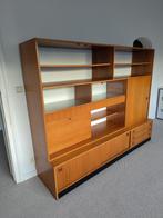 Houten designboekenkast — elegant en functioneel, Huis en Inrichting, Ophalen, Gebruikt, Met deur(en), Design