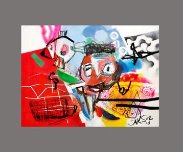 jack soro _ schilderij - 110x95 cm _ abstract beschikbaar voor biedingen