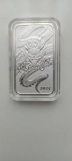 1 oz zilver ,dragon 2025 rectangle perth mint australie, Postzegels en Munten, Ophalen, Zilver
