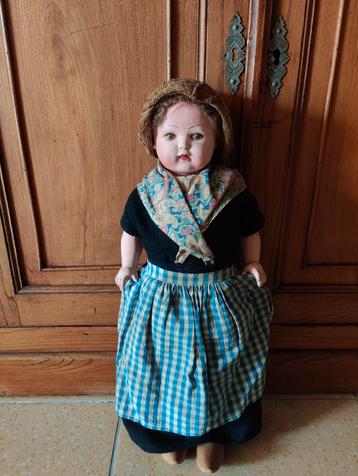 Vintage Dutch Rosetta Doll Holland 1940s Traditional Clothes beschikbaar voor biedingen