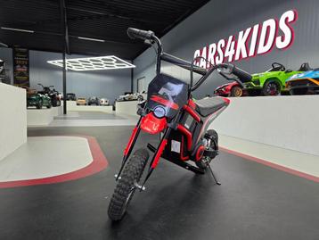 Crossmotor 24 volt - 8 tot 16 km - leren zit - verlichting beschikbaar voor biedingen