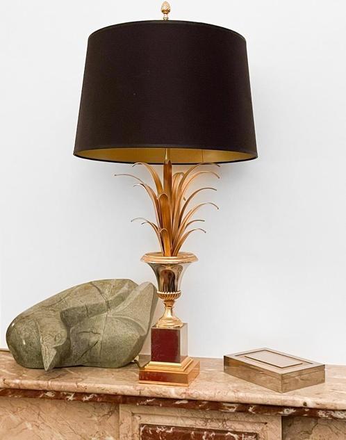Grote palmboomlamp - Boulanger S.A - Hollywood Regency, Antiek en Kunst, Antiek | Verlichting, Ophalen of Verzenden