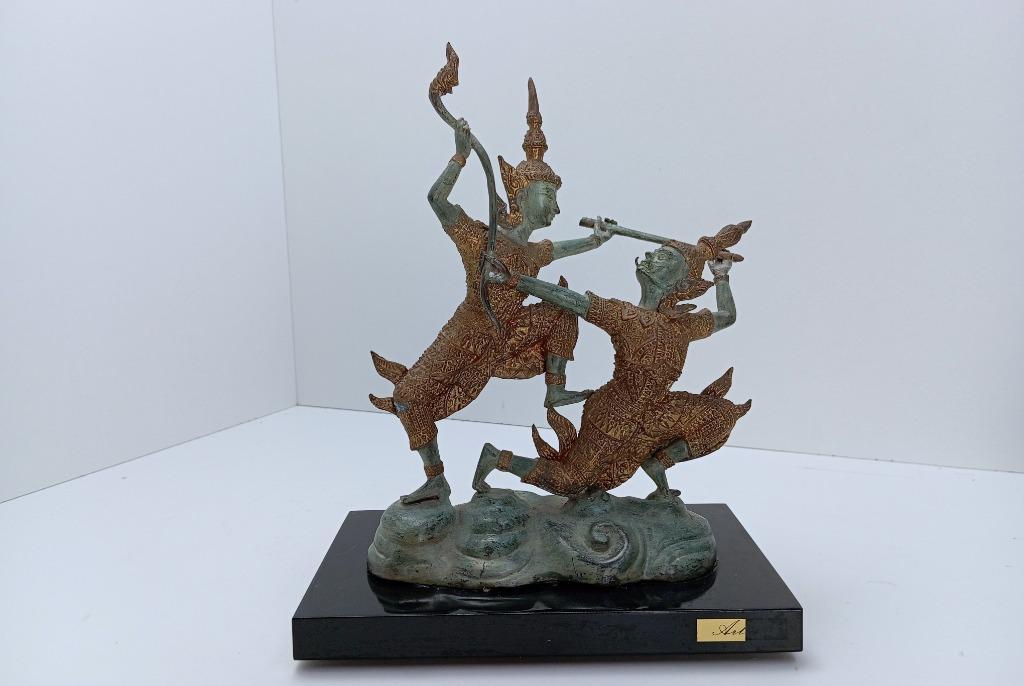 statue de Bouddha en bronze doré (1), Antiquités & Art, Antiquités | Bronze & Cuivre, Bronze, Enlèvement ou Envoi