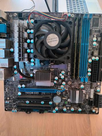 AMD Athlon II X4 630 + MSI 785GM E65 + 2gb Kingston RAM beschikbaar voor biedingen