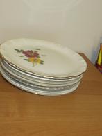 7 verschillende borden met bloemen  - vintage / retro, Huis en Inrichting, Keuken | Servies, Ophalen of Verzenden, Gebruikt, Overige stijlen
