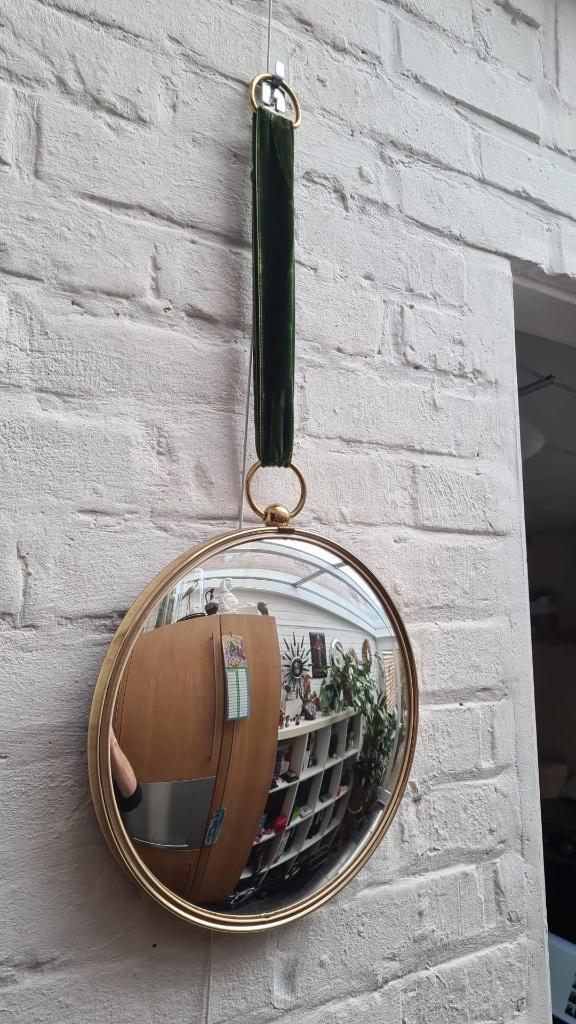 Butler spiegel, heksenoog, convex mirror , spiegel, Artilux, Antiek en Kunst, Antiek | Spiegels, Minder dan 50 cm, Minder dan 100 cm