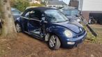 Vw new beetle cabrio 1.4i ongeval, Auto's, Voorwielaandrijving, 4 cilinders, Cabriolet, Blauw