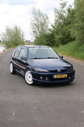 ZEER UNIEKE Peugeot 106 1.6 16v gti rally, Auto's, Peugeot, 4 cilinders, Blauw, 1587 cc, Te koop