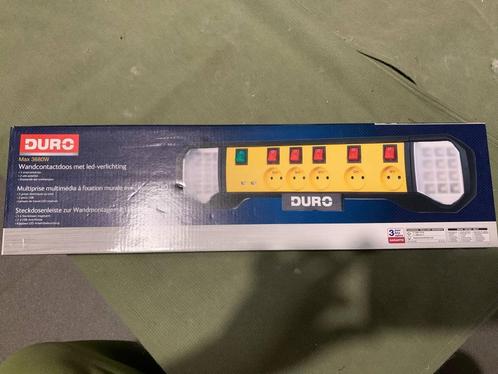 DURO Wandcontactdoos met lad-verlichting, Doe-het-zelf en Bouw, Gereedschap | Handgereedschap, Nieuw, Ophalen of Verzenden