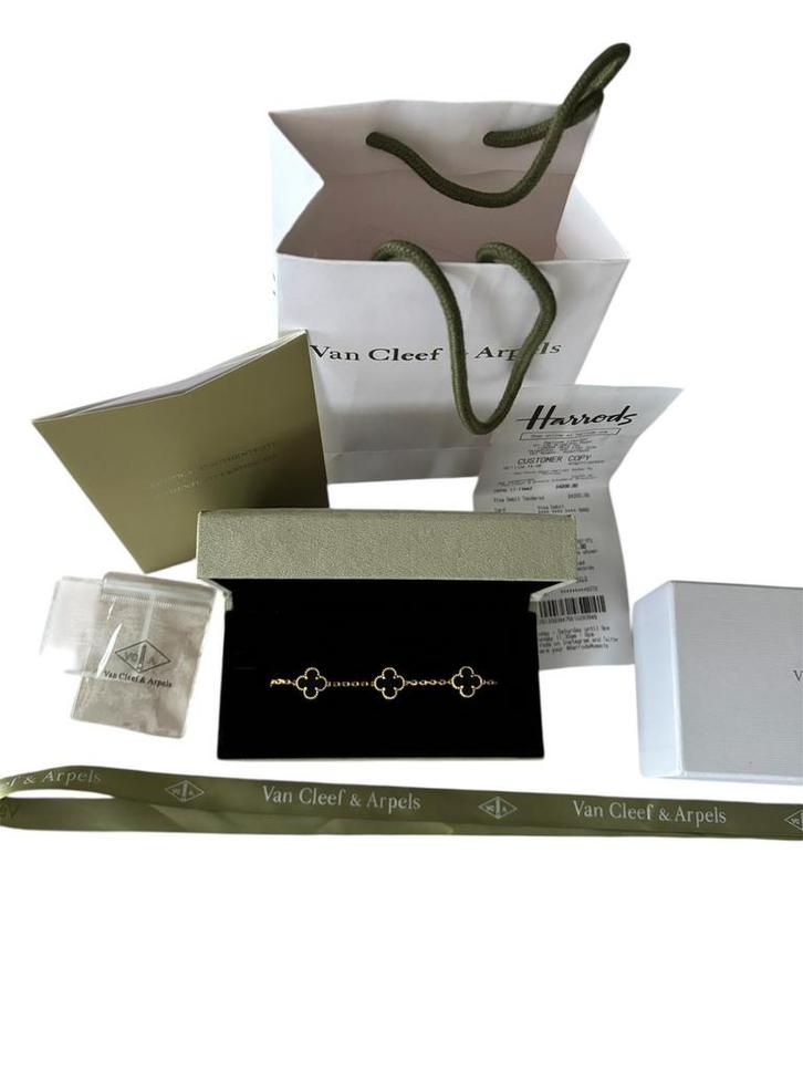 Van Cleef & Arpels Alhambra Armband, Handtassen en Accessoires, Armbanden, Nieuw, Zwart, Ophalen