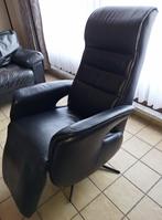 Relaxzetel in leder - elektrisch, Huis en Inrichting, Ophalen, Zo goed als nieuw, Modern, 50 tot 75 cm