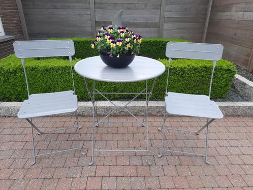3 delig terrassetje ( opklapbaar - in metaal ), Tuin en Terras, Tuinstoelen, Zo goed als nieuw, Metaal, Ophalen