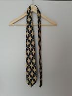 Vintage geruite polyester stropdas Via Condotti Roma Italy, Ophalen of Verzenden, Zo goed als nieuw, Met patroon