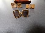 Trois paires de boutons de manchette, Bijoux, Sacs & Beauté, Boutons de manchette, Enlèvement, Utilisé, Autres matériaux, Doré