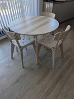 LISABO Tafel, essenfineer, 105 cm met LISABO Eetkamerstoel, Huis en Inrichting, Tafels | Eettafels, Ophalen, Zo goed als nieuw