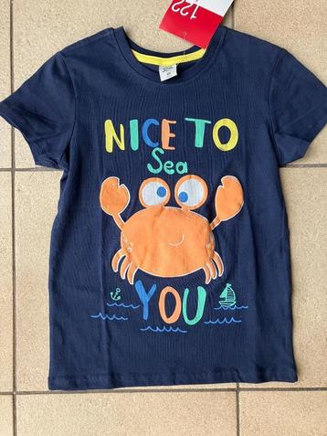 Nieuw T shirt ' Nice to sea you ' Maat 122 beschikbaar voor biedingen