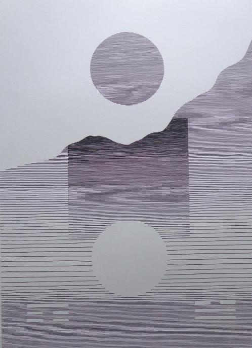 MICHEL SEUPHOR / HEXAGRAMMES YI-KING / ZW-W LITHO / 75x55cm, Antiek en Kunst, Kunst | Litho's en Zeefdrukken, Ophalen of Verzenden