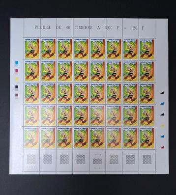 Blad 40 postzegels Asterix France 1999 beschikbaar voor biedingen