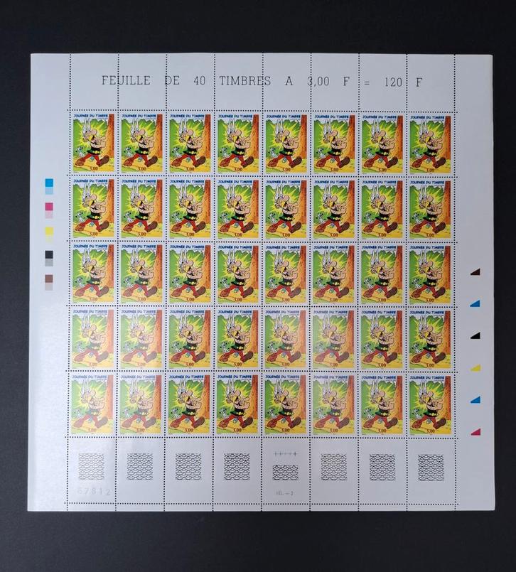 Blad 40 postzegels Asterix France 1999, Postzegels en Munten, Postzegels | Europa | Frankrijk, Postfris, Ophalen of Verzenden