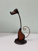 Hond sculptuur beeld beeldje kunst art metaal vintage 30cm, Ophalen of Verzenden
