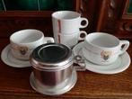 Rombouts kopjes en schotels en 1 roestvrijstalen filter, Antiek en Kunst, Ophalen of Verzenden