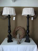 KOPPEL LANDELIJKE TAFELLAMPEN-LAMPADAIRES, Ophalen, Zo goed als nieuw, LANDELIJK, 75 cm of meer
