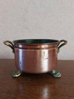 Pot en cuivre avec anses et 3 pieds *, Antiquités & Art, Enlèvement ou Envoi, Cuivre