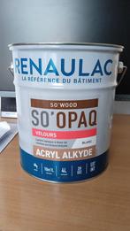 Renaulac White Velvet Stain 4 liter Next Mint, Wit, Nieuw, Beits, Ophalen of Verzenden