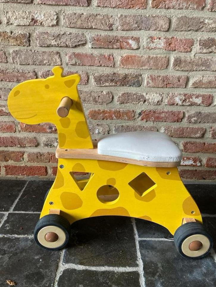 Loopwagentje Giraf, Kinderen en Baby's, Speelgoed | Buiten | Voertuigen en Loopfietsen, Gebruikt, Ophalen