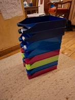 Lot de 8 bacs à courrier empilables en plastique rigide., Enlèvement