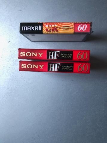 Nouvelles cassettes Maxell et Sony, Enlèvement ou Envoi, Neuf, dans son emballage, 2 à 25 cassettes audio