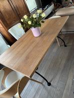 tafel, massief eiken en smeedijzer, Ophalen