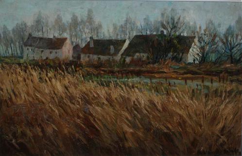 Rene Van De Sande (1889-1946): Landschap (O/D, 56 x 43 cm), Antiquités & Art, Art | Peinture | Classique, Enlèvement ou Envoi