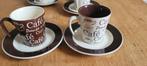 6 tasses et 6 sous tasses café, Maison & Meubles, Enlèvement ou Envoi, Céramique