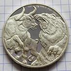 Taureau et ours de 1 oz en argent 5 dollars 2022, Enlèvement ou Envoi, Argent