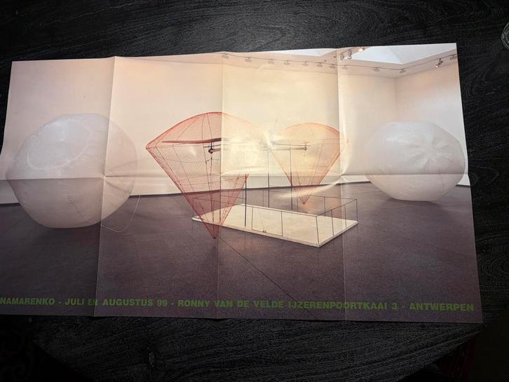 Panamarenko uitnodiging in de vorm van affiche “Bernouilli”, Antiek en Kunst, Kunst | Overige Kunst, Ophalen of Verzenden