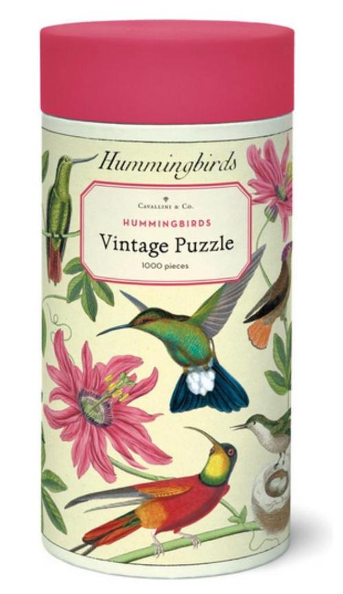 Vintage Puzzel Hummingbirds - 1000 stukjes - Cavallini & Co, Hobby en Vrije tijd, Overige Hobby en Vrije tijd, Zo goed als nieuw